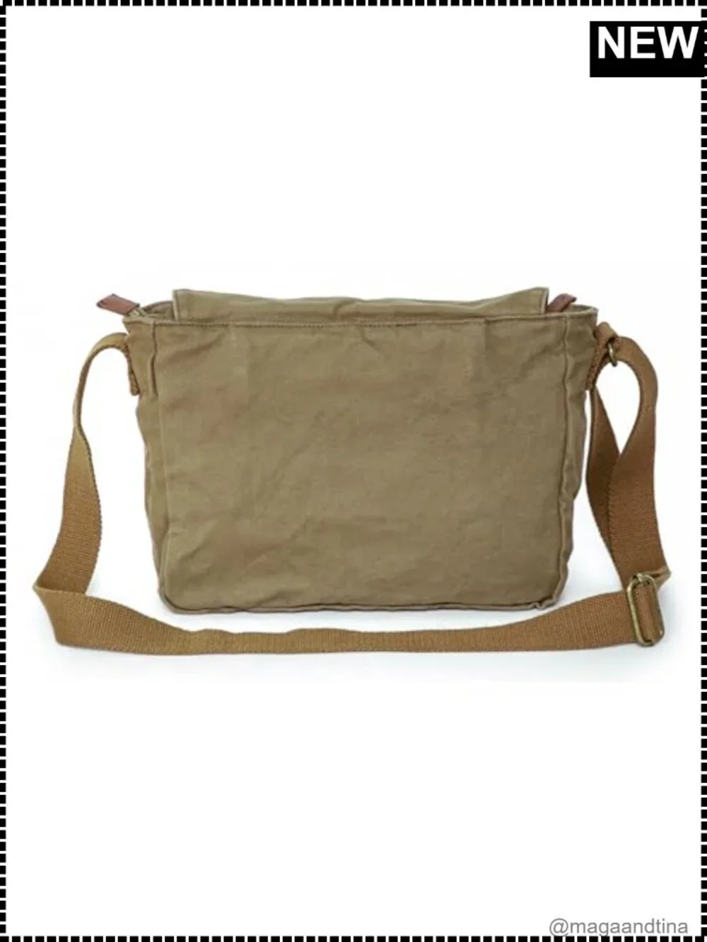 Canvas Messenger Bag Vintage Crossbody Shoulder Satchel Men